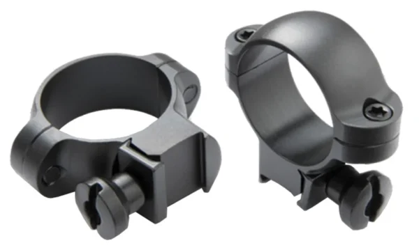 Rimfire Rings 1" Medium Black Aluminum