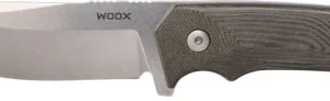 WOOX KNIFE ROCK 62 FIXED BLADE - 4.25" GREY MICARTA PLAIN HNDL