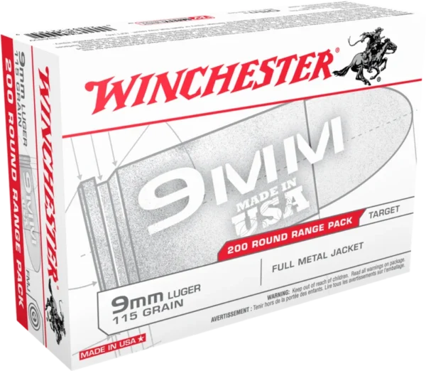 9MM 115GR FMJ 200RD BOX 1000RD CASE